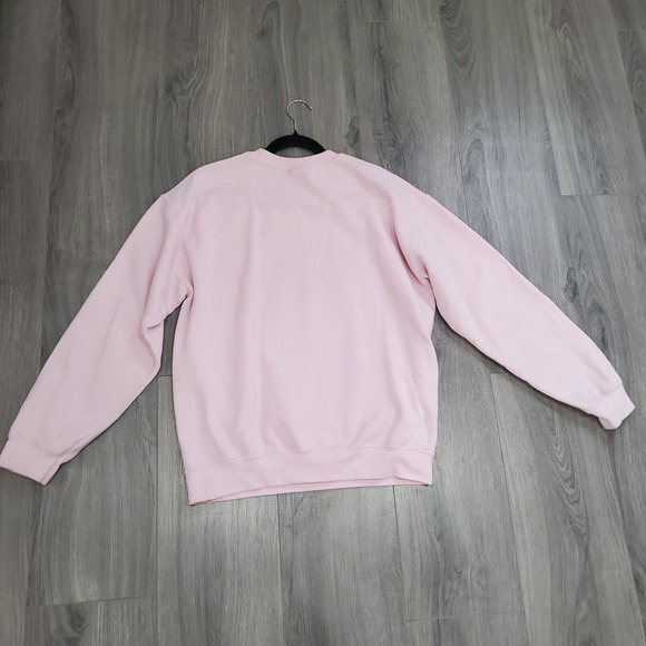 Taylor Swift Sweatshirt Folklore Album Size M Pink Crewneck Watercolor - Picture 3 of 13